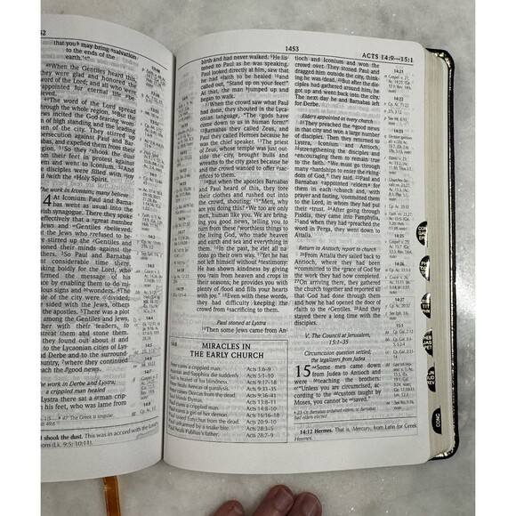 Holy Bible Scofield Study System NIV Red Letter Thumb Index Oxford Press 2004 - Picture 10 of 14